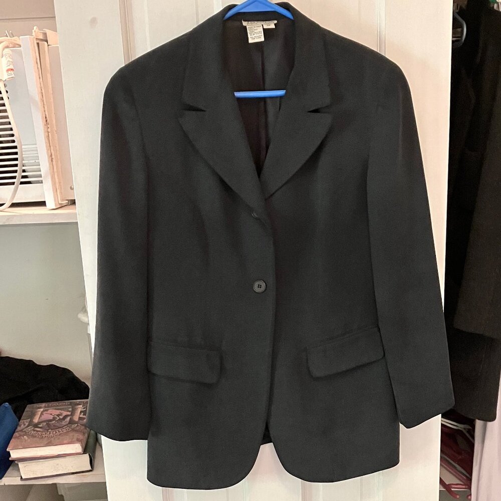 Ann Taylor Navy Silk Jacket 6P